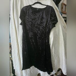 Torrid Black Crushed Velvet Hi Lo Dress